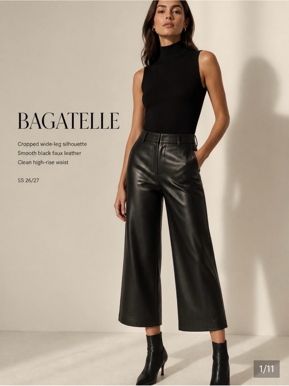 🌸Bagatelle Collection Faux Leather Wide Leg Pants🌸